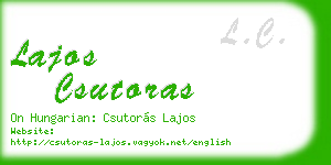 lajos csutoras business card