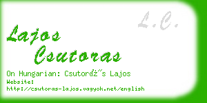 lajos csutoras business card